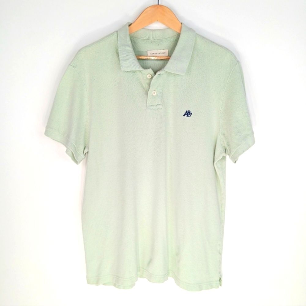 AEROPOSTALE Men’s Soft Mint Green A87 Logo Polo Shirt XL Cotton Casual